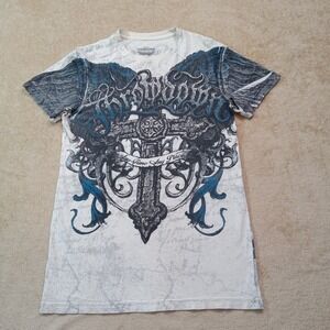 Throwdown‎ Premium Graphic Short Sleeve T-Shirt Small White